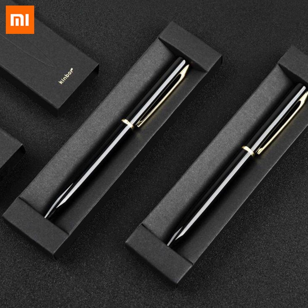Xiaomi Kinbor Flow Jinhua Signing Pen 0.5mm Bullet Pen Lightly Screw Out Black Signature Pen Smooth Writing For Office School
