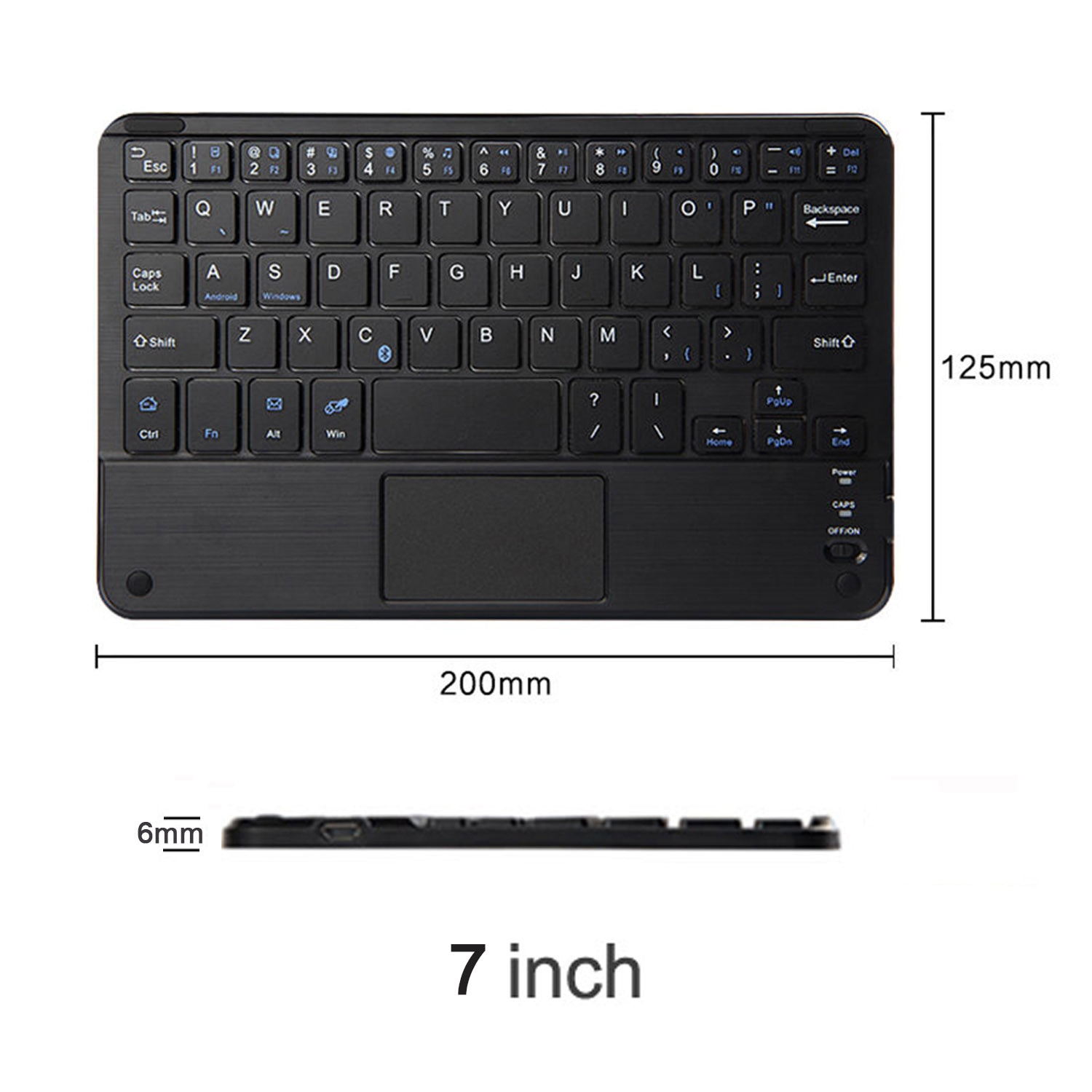 Thin Section Mini Bluetooth Wireless Keyboard Smartphone Laptop Tablet Keyboard NCBH 3 Fold with Touchpad Bluetooth Keyboard