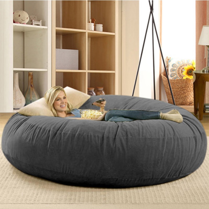 microsuede giant removable washable bean bag bed cover living room ...