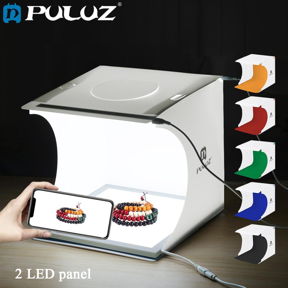 PULUZ 8.7 inch Portable Lightbox Photo Studio Box Tabletop Shooting Light Box Tent Photography Box Softbox Kit for Goods Display