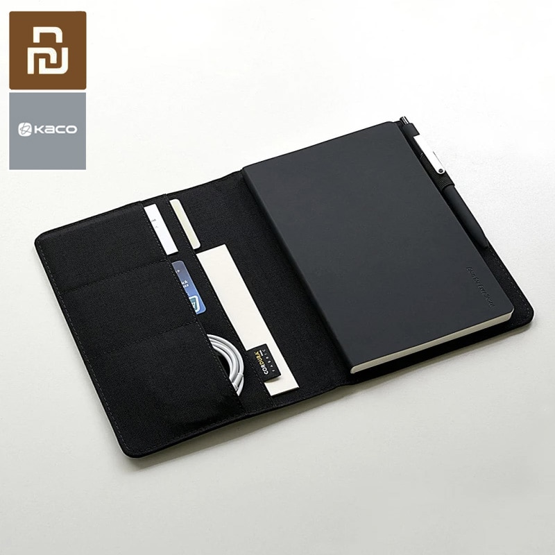 Youpin Kaco A5 NoteBook Smart Home Noble Paper PU Card Slot Wallet Book for Office Travel with a Gift