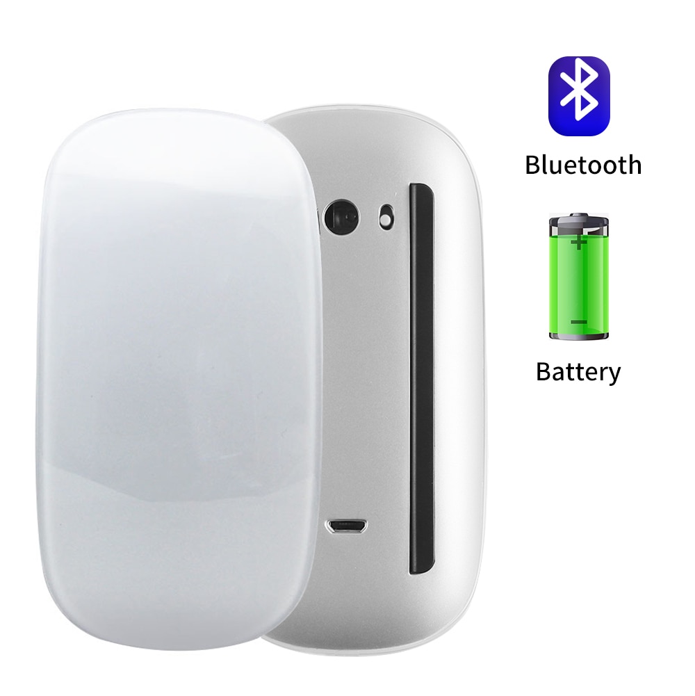 Bluetooth 5.0 Wireless Magic Mouse Rechargeable Laser Silent Arc Touch Mause Ergonomic Computer Ultra-thin Mice For Apple Mac PC